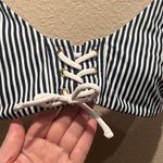 Xhilaration Women’s Bikini Top Striped Navy Blue White Nautical Preppy Small Photo 3
