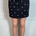 Mi Ami Women's Daisy Mini Skirt Distressed Buttons Black/White size Small Photo 2