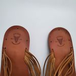 Frye  Valley Cognac Braided Leather Sandals Photo 3
