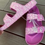 Sand & Shore Sandals Beach Shoes Pink Floral Slides Womens 8 Photo 7