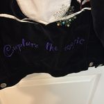 Quacker Factory Black Jean Jacket with Purple Embellishments Size 1X Photo 4