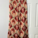 Farm Rio NWT  Pineapple Satin Wide-Leg Pants, Size M Photo 8