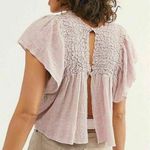 Free People One Lilac Purple Hyacinth Flutter Top Photo 0