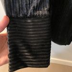 Oat New York black velvet ribbed sheath stretch mini dress. Large Photo 3