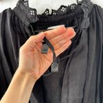 Brochu Walker Black St. Tropez Waist Chest Tie Eyelet Collar Oversized Dress M Photo 7