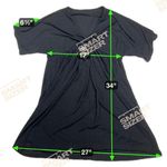 Zaful Swim Cover Up Ribbed Black V-Neck O-Ring Short Sleeve New w/Tags Size L Photo 4