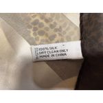 Oscar de la Renta  Vintage Cheetah Artsy Silk‎ Square Scarf 20.5"x21" Brown Beige Photo 3