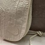 Vintage Carlos Falchi White Ivory Croc Embossed Leather Crossbody Bag Photo 3