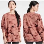 Athleta Balance Pullover Soft Sweatshirt Marine Palermo Pink Tie Dye Size XS Photo 2
