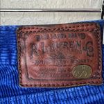 Ralph Lauren  vintage blue label royal blue corduroy polo embroidered pant Photo 9