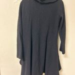 Katherine Barclay  black midi ruffle laine‎ wool cardigan size medium Photo 1