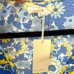 MELLODAY NWT Blue Yellow Floral Ruffle Top - Size Large Photo 4