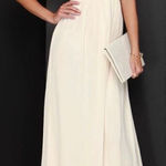 Lulus  A Star is‎ Born Cream Strapless Maxi Dress Beaded Embellished Medium Photo 0