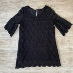 KLD Signature  Boutique Black Lace Lined Dress with Sleeves Medium Photo 1