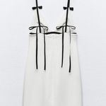 ZARA dress mini fitted bodycon white bow wedding party contain evening Photo 14