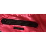 Tommy Hilfiger  Zip Top Black Vinyl Ivory Canvas Hobo Bag Purse w/ Front Pockets Photo 2