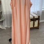 Target Peach Satin Maxi Dress With Lace Trim Photo 0