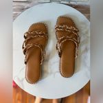 Nicole Miller || Square Open Toe Super Soft Memory Foam Flat Slides Photo 1