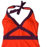 Boden Swimsuit Orange Purple Halter Neck One Piece Womens Size 16 Photo 2