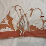 Roxy Printed Beach Classics Terra Cotta Tiki Flying Flowers Scoop Bikini Top - L Photo 7