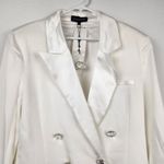 Retrofete Ilaria Blazer Dress White Size Large Bridal Wedding NWT Double Breast Photo 3
