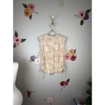 Pilcro by Anthropologie Tan White Lotus Tank - Size - Small Photo 2