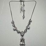 Givenchy Crystal Clear & Silver Tone Necklace Adjustable Length Evening / Bridal Photo 0