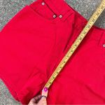 Vintage 90s GENERRA bold red high waist denim jean mom shorts Size 14 Photo 6