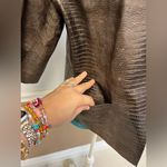 Lafayette 148 NYC Snake Print Leather Blazer – Size 10 Photo 5