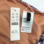 J.Crew  Curved-Waist Cheeky String Bikini Bottom Beads Dandelion Swirl Blue XXL Photo 4