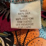 Anthropologie ModCloth Petticoat Alley Floral Short Sleeve Silk Blouse Size S Photo 4