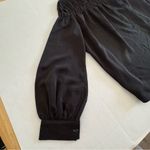 Patrizia Luca smocked high neck long sleeve blouse black Size M Photo 6