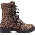 Jessica Simpson Leopard Print Kirlah Buckle Strap Lug Sole Combat Boots … Photo 6