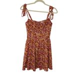 For Love & Lemons Felicia Babydoll Mini Dress Pink Floral S Fairy Y2K Cottage Photo 2