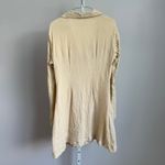 Free People Free People Long Sleeve Mini Dress Button Front Neutral Beige Boho size L Photo 8