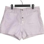 J.Crew Garment Dyed Cotton Japanese High Rise Denim Jean Shorts 30 Lavander Photo 0