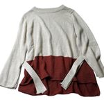 Skies Are Blue Harvest Tie Sleeve Hi-Low Oversized Sweater Tie Sleeves Sz XS Photo 13