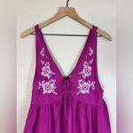 Free People Intimately  Aida Embroidered Violet Tunic Mini Dress size Small $88 Photo 7