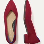 Rothy's Women The High Point Autumn RedKnit Heels Size 8 W8 Business Casual Photo 0