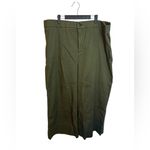 Spanx Olive Green Wide Leg Twill Stretch Pants Photo 1