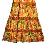 Farm Rio Orange Tropical Tiered Maxi Dress Women’s XS Photo 6