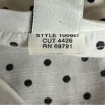 Dress Barn VTG Y2k  Polka Dot Wrap Blouse Pinup Rockabilly Retro Preppy L Casual Photo 6