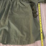 Poupette St Barth Long Sleeve Off Shoulder Tassle Tie Blouse Green Gold Shimmer Size M Photo 11