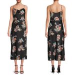 Vince  Dress Draped Floral-Print Satin Maxi Cowl-Neck Slip Dress Sz 8 NWT New Photo 1