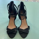 joe's jeans  Marcy Sandal black denim
wrap around Leather straps Women’s size 6.5 Photo 4