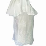 Allison Joy one shoulder embroidered eyelet ruffle blouse XS Photo 1