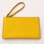 Kate Spade  New York Yellow Leather Wristlet Clutch Pouch Photo 1