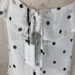 1. State Polka dot ruffled one shoulder blouse by , NWT small black white chiffon Photo 7