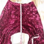Mistress Rocks Valiant Burgundy Crushed Velvet Joggers Size Small Photo 6