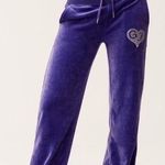 Juicy Couture x Ganni Purple Velour Straight Leg Sweatpants S Y2K Photo 0